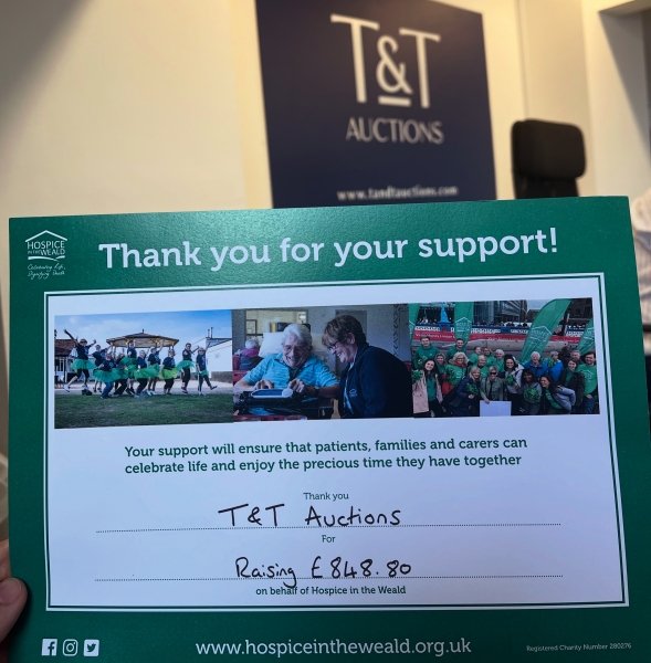 Brilliant Charity Auction Success - £848.80 Raised for Hospice in the Weald 